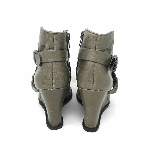 Me Too Breanna Ankle Boots Gray Wedge Heel 7 - Picture 5 of 9